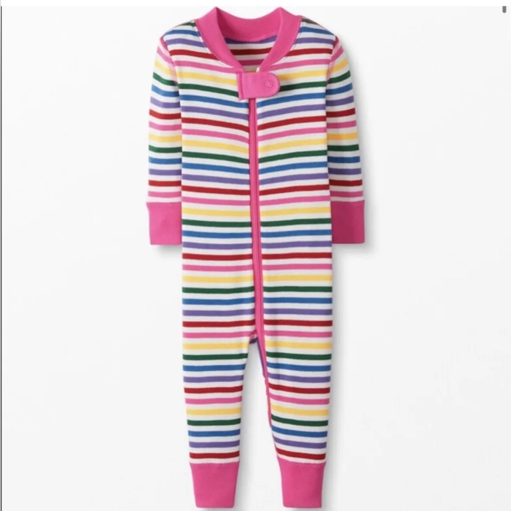 Hanna Andersson Baby Toddler 18-24 mos/ 80cm Pajamas PJs Sleeper Rainbow Organic